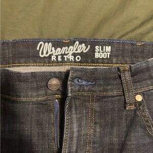 Wrangler Retro Slim Bootcut Jeans - Deep Blue